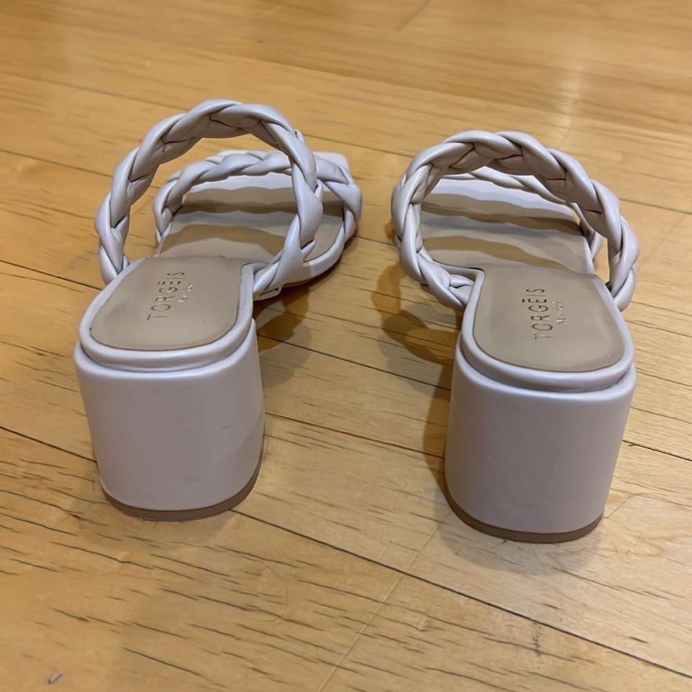 Torgeis Slip-on Block Heels, Braided Accent Size 7.5 - Picture 2 of 6